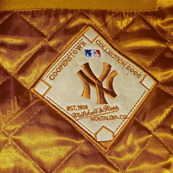 Mitchell & Ness Vintage 2006 Wool NY Yankees Quilted Jacket Men's Size 5… - Picture 10 of 11